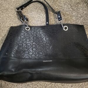Black Calvin Klein large tote purse